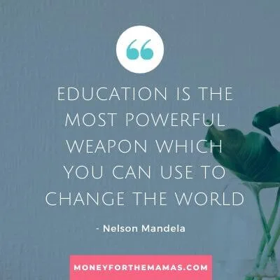 Nelson Mandela quote on learning about money