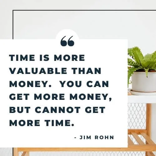 Jim Rohn quote on time vs money