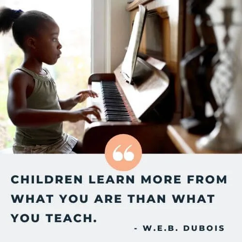 W.E.B. DuBois quote on children - financial stability