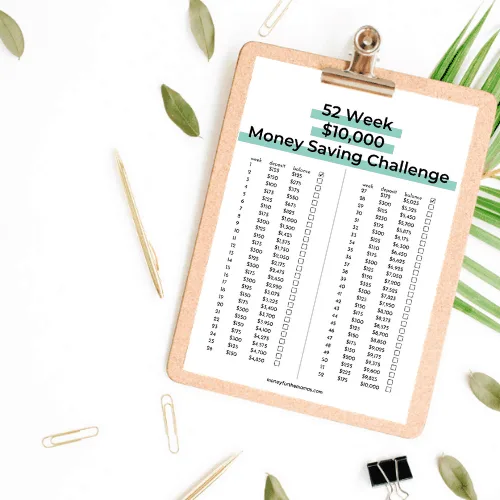 52 week money saving challenge
