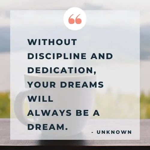 quote on dedication - money saving challenges