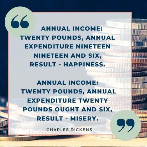 Charles Dickens quote on money