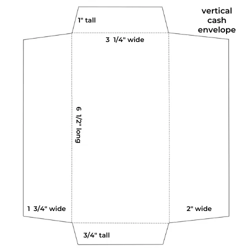 vertical cash envelope template