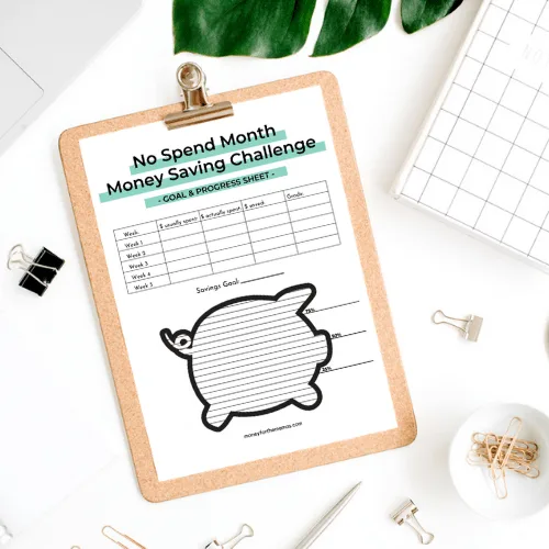 no spend challenge mockup