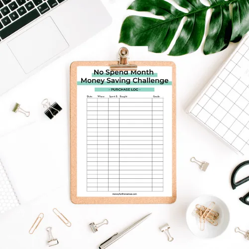 no spend challenge mockup