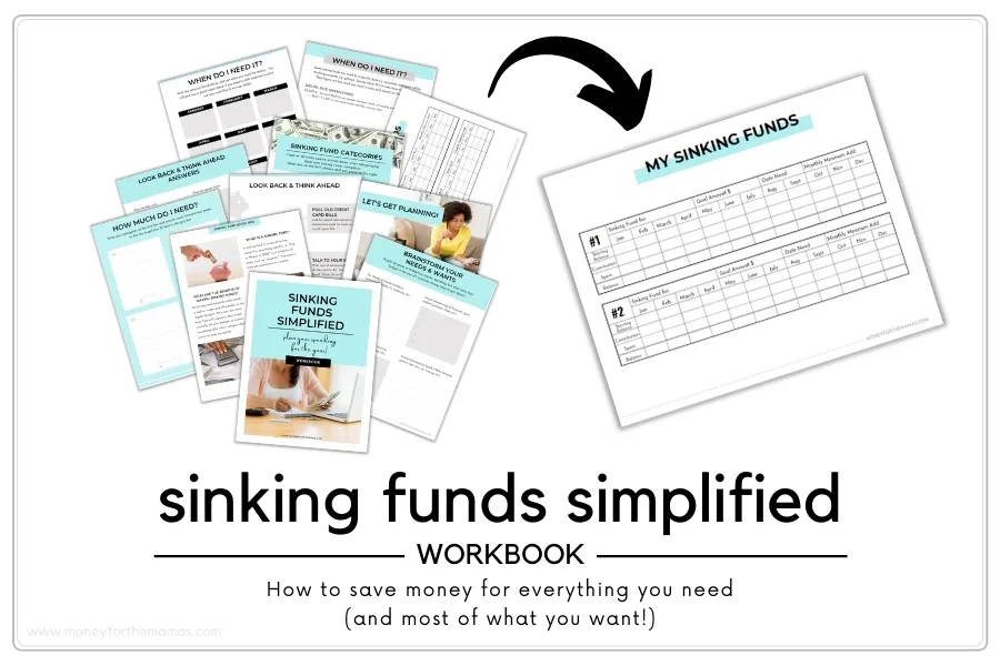 sinking fund tracker and workbook planner