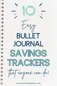 10 easy bullet journal savings trackers