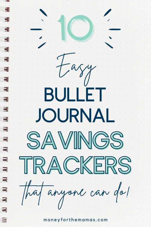 10 easy bullet journal savings trackers