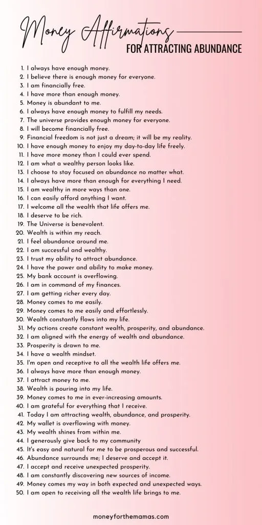financial abundance affirmations