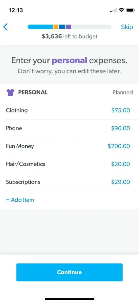 everydollar app screenshot
