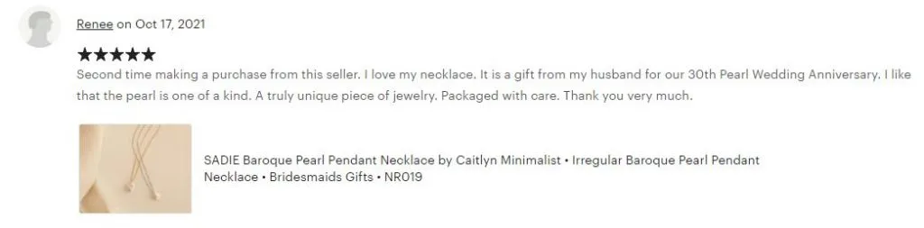 esty customer review