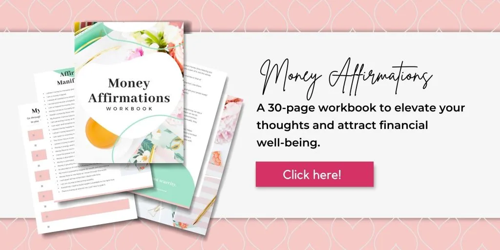 money affirmations workbook mockup - banner