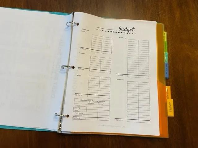 how to make a budget binder monthly budget template