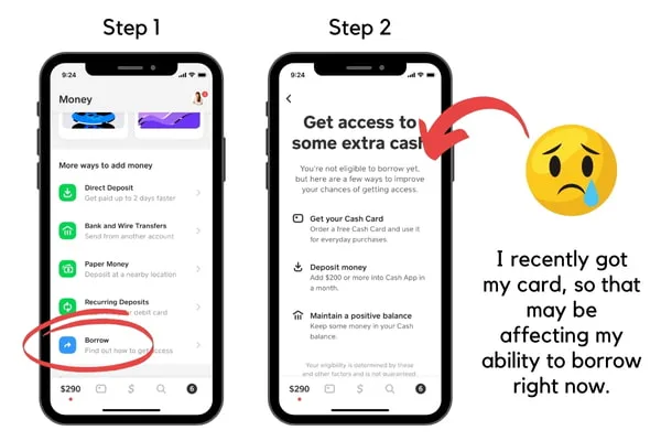 Cash App borrow feature
