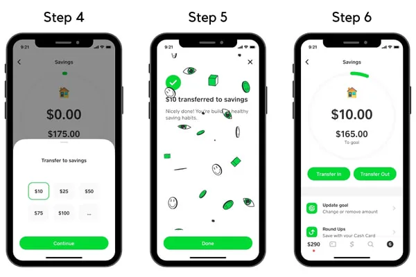 Cash App Savings (screenshots)