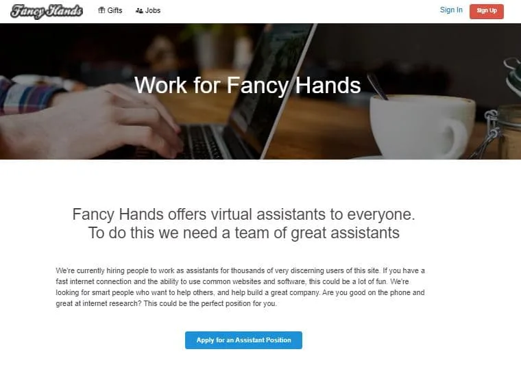 work from home with Fancy Hands