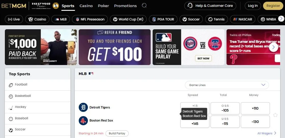 sign up for BetMGM