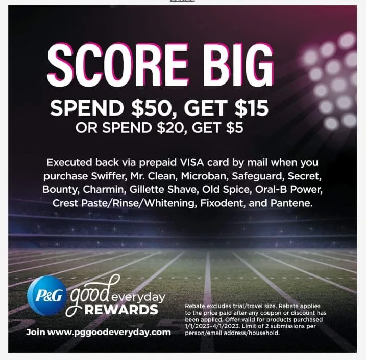 P&G Good Everyday rebate