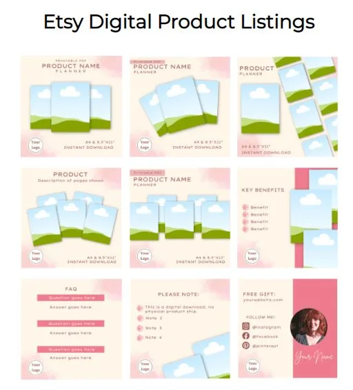 Cool Bean Living - free Etsy Product Templates