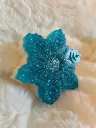 snowflake glitter soap

